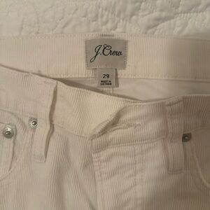 J. Crew Cream Corduroy Vintage Slim Straight